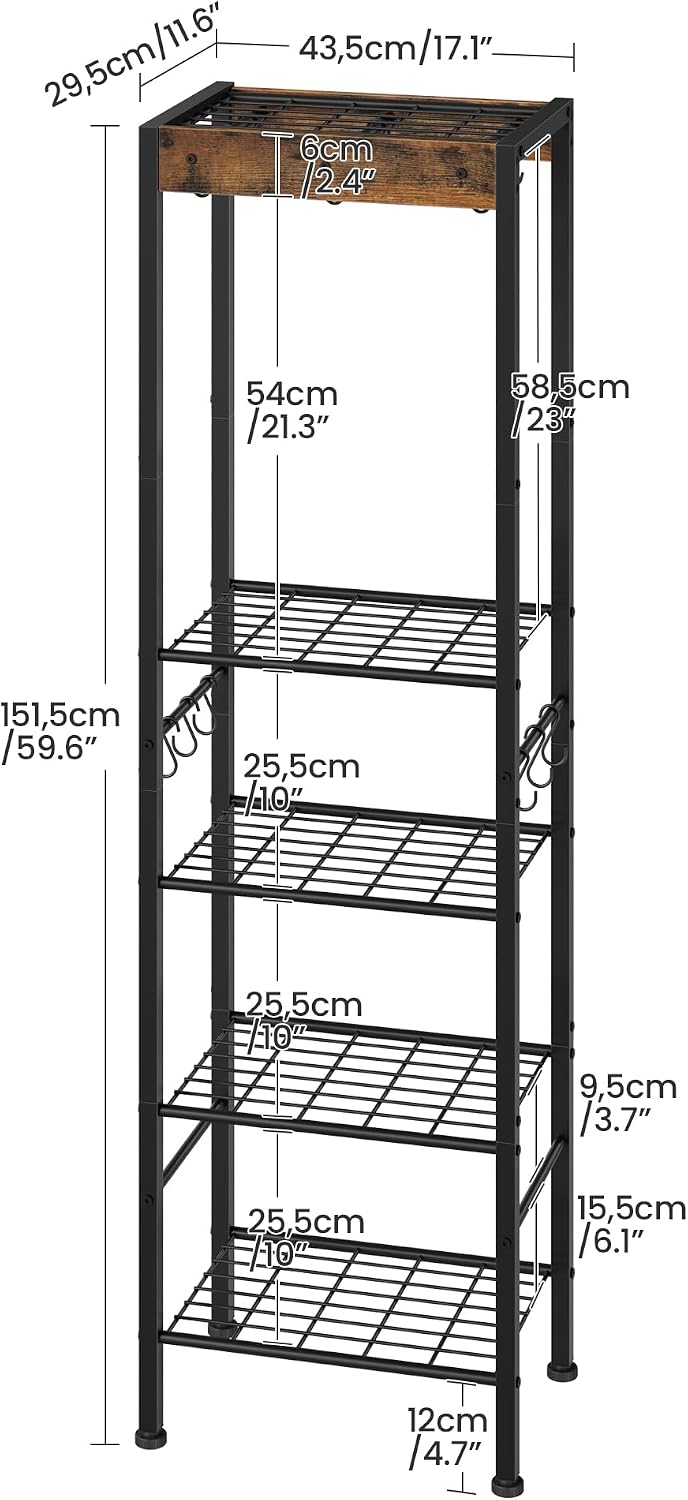 Five-Tier Freestanding Pot Rack Storage Organizer - Image 2